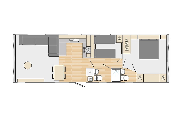 Swift Ardennes Coastal: New Static Caravans for Sale, Bamburgh, Northumberland Large Image 4