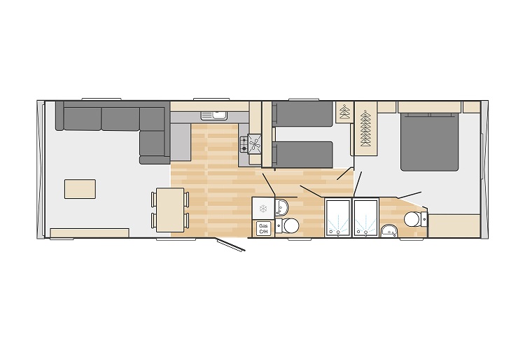 Swift Ardennes ES Coastal: New Static Caravans for Sale, Hexham, Northumberland Large Image 4