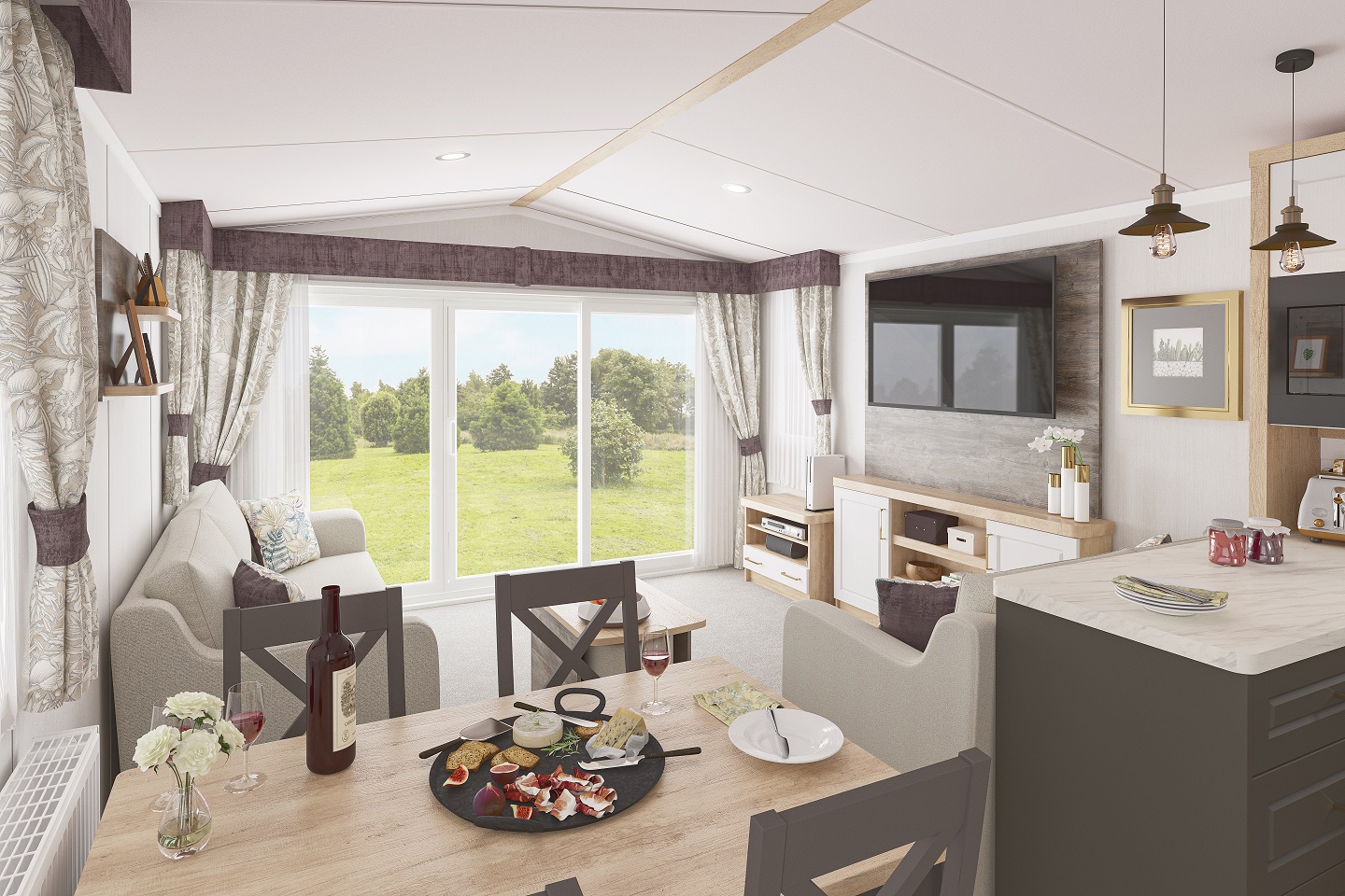 Swift Bordeaux ES: New Static Caravans for Sale, Cottonshopeburnfoot, Northumberland Large Image 1