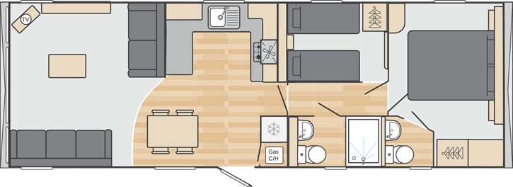 Swift Margaux: New Static Caravans for Sale, Langley Moor, Durham Large Image 5